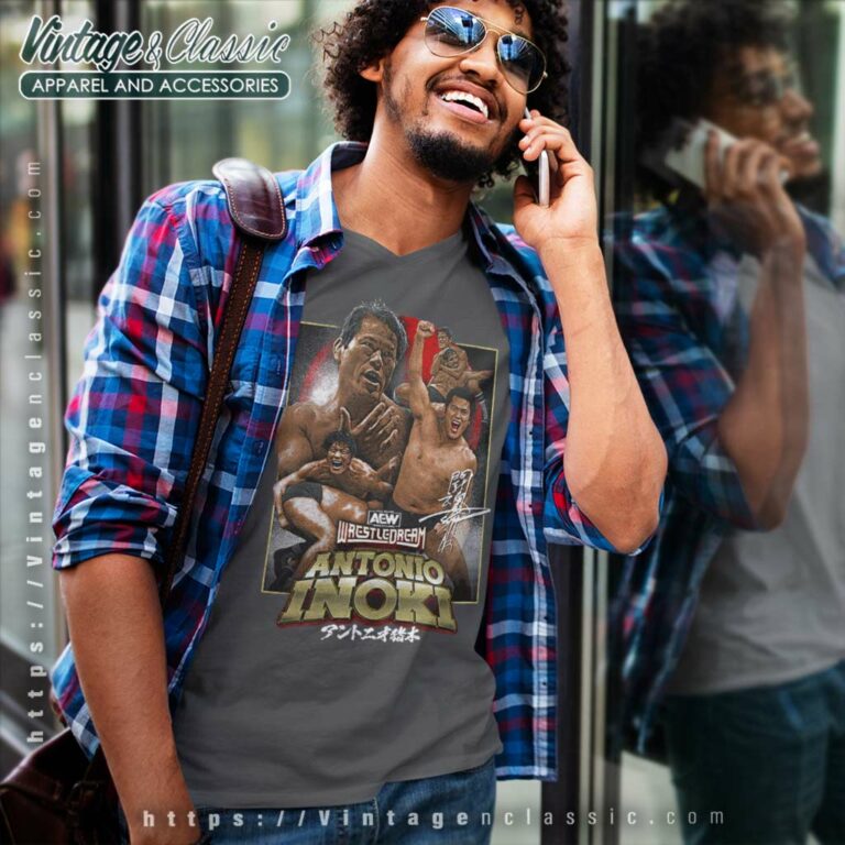 Aew Wrestledream 2023 Antoni Inoki Event V Neck TShirt Aew Wrestledream 2023 Antoni Inoki Event V Neck TShirt