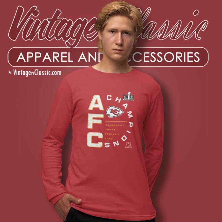 Afc Champions Kc Chiefs Super Bowl Lviii Long Sleeve Tee Afc Champions Kc Chiefs Super Bowl Lviii Long Sleeve Tee