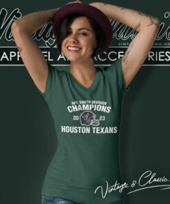 Afc South Division Champions Houston Texans 2023 Helmet V Neck TShirt