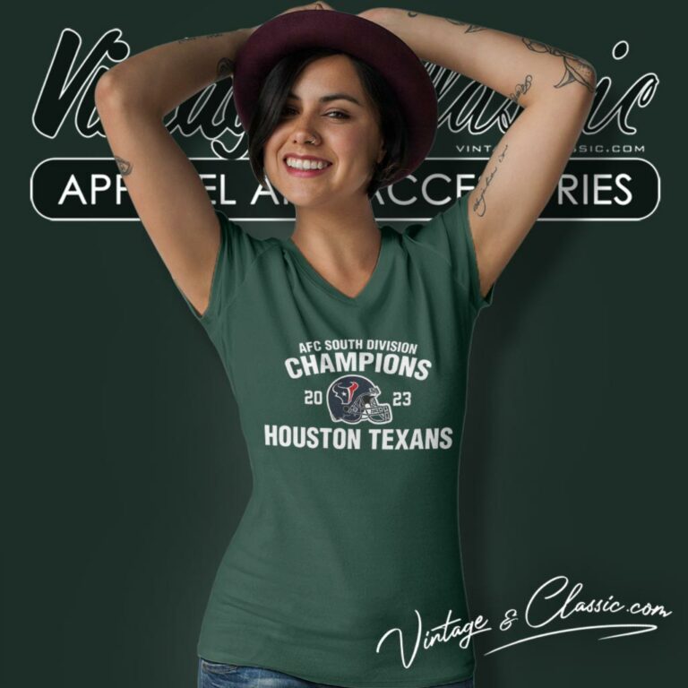 Afc South Division Champions Houston Texans 2023 Helmet V Neck TShirt Afc South Division Champions Houston Texans 2023 Helmet V Neck TShirt