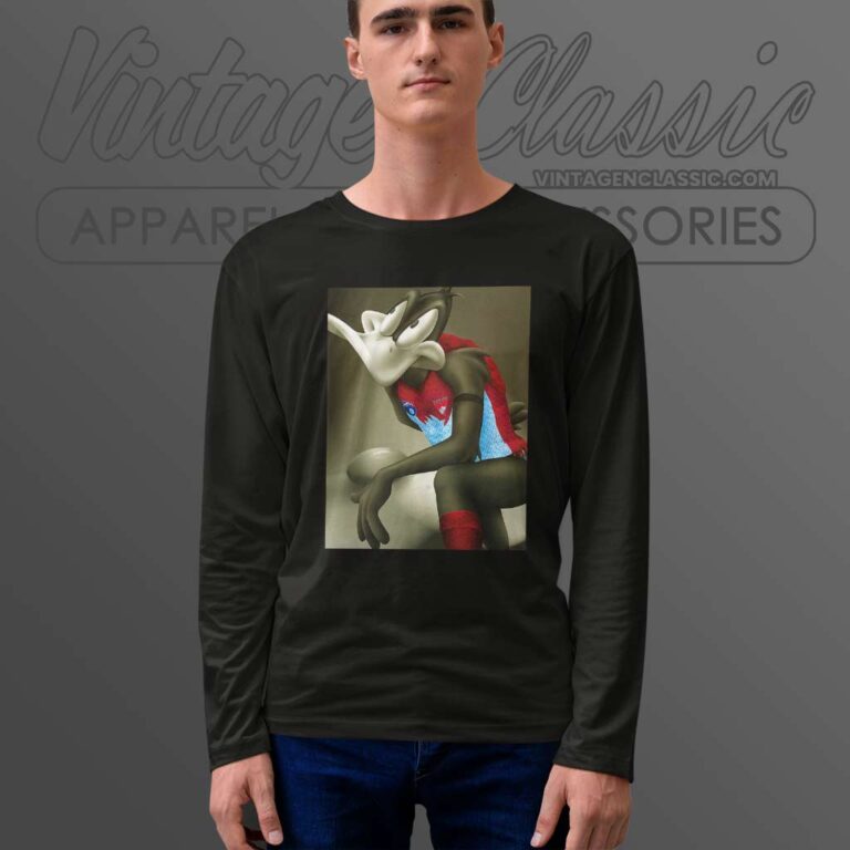 Afl Sydney Swans Daffy Duck Long Sleeve Tee Afl Sydney Swans Daffy Duck Long Sleeve Tee