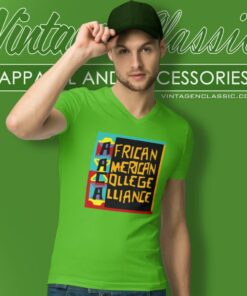 African American College Alliance AACA Shirt 4 African American College Alliance Aaca V Neck TShirt