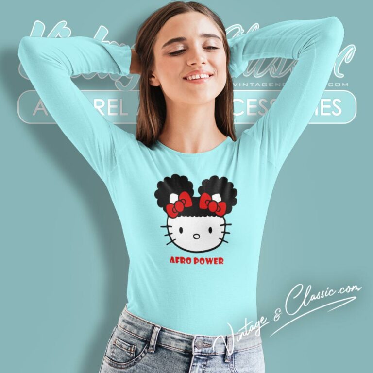 Afro Hello Kitty Long Sleeve Tee Afro Hello Kitty Long Sleeve Tee