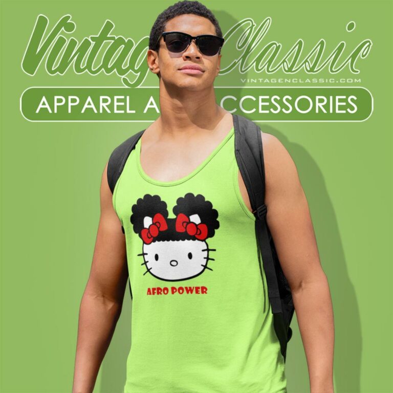 Afro Hello Kitty Tank Top Racerback Afro Hello Kitty Tank Top Racerback