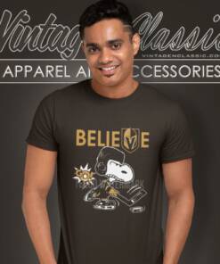 Agr Believe Vegas Golden Knights Go Knights Go Snoopy Hockey T Shirt