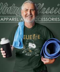 Agr Believe Vegas Golden Knights Go Knights Go Snoopy Hockey V Neck TShirt