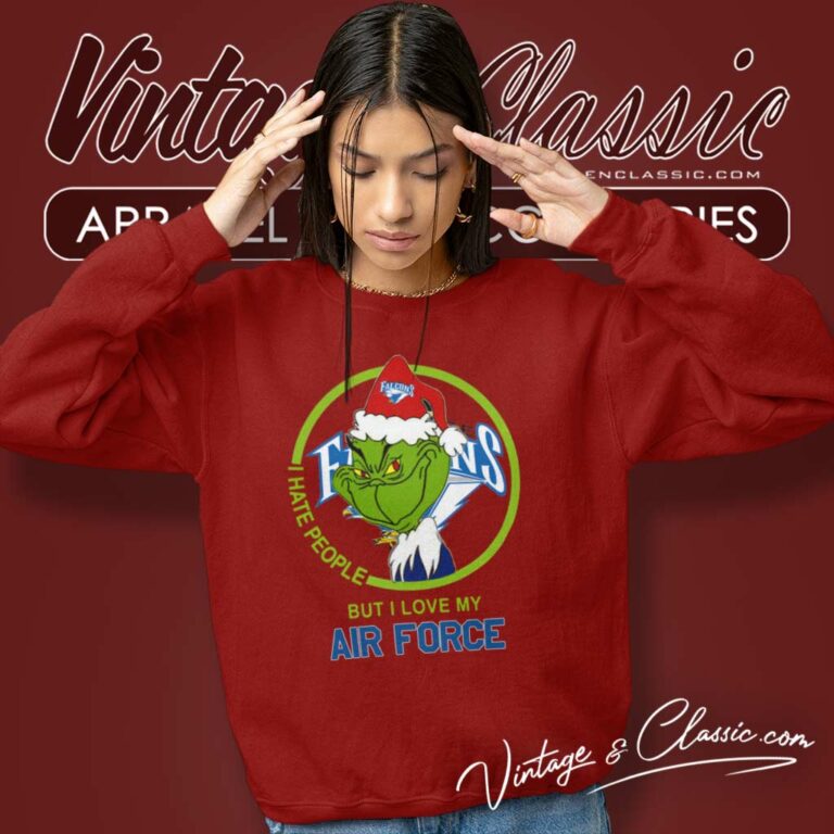 Air Force Falcons Ncaa Christmas Grinch Shirt I Hate People But I Love My Air Force Sweatshirt Air Force Falcons Ncaa Christmas Grinch Shirt I Hate People But I Love My Air Force Sweatshirt