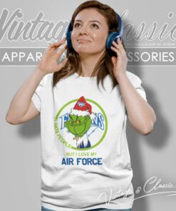 Air Force Falcons Ncaa Christmas Grinch Shirt I Hate People But I Love My Air Force Women TShirt