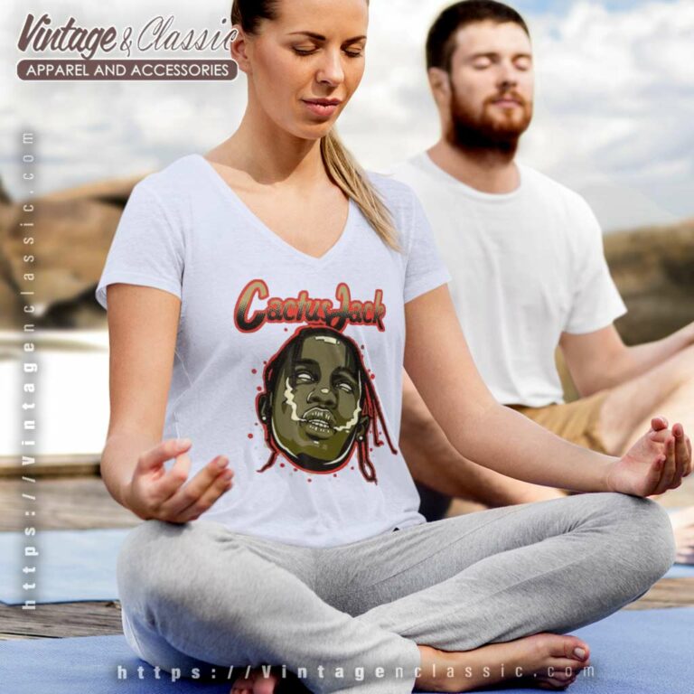 Air Jordan 6 Travis Scott Olive V Neck TShirt Air Jordan 6 Travis Scott Olive V Neck TShirt