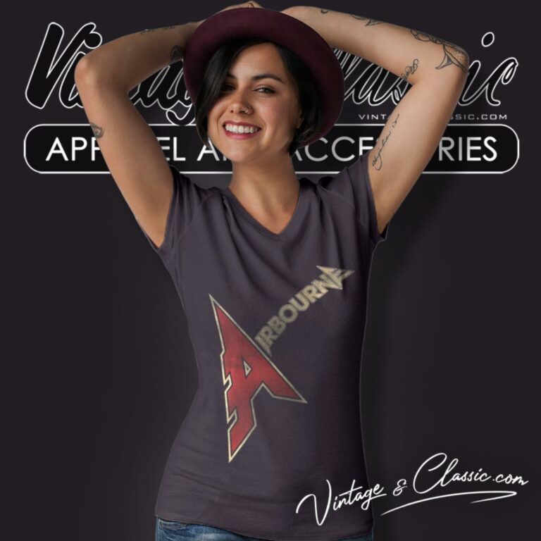 Airbourne A Logo V Neck TShirt Airbourne A Logo V Neck TShirt