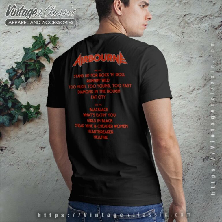 Airbourne Running Wild Backside T Shirt Airbourne Running Wild Backside T Shirt