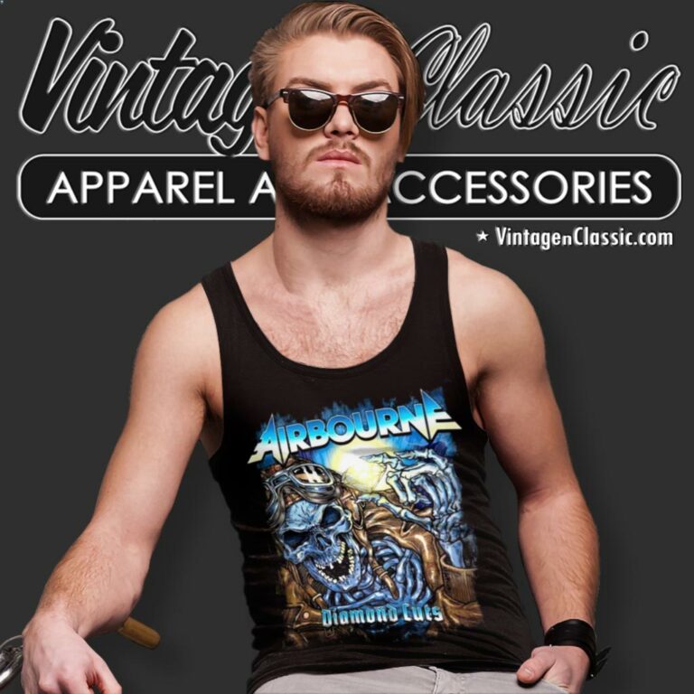 Airbourne Shirt Diamond Cuts Cover Tank Top Racerback Airbourne Shirt Diamond Cuts Cover Tank Top Racerback