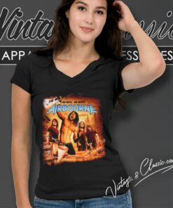 Airbourne Shirt No Guts No Glory Cover V Neck TShirt