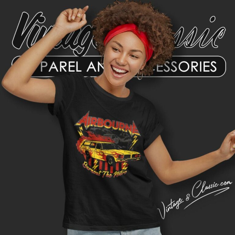 Airbourne Vintage Nitro Women T Shirt Airbourne Vintage Nitro Women T Shirt