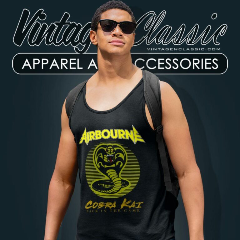 Airbourne X Cobra Kai Tank Top Racerback Airbourne X Cobra Kai Tank Top Racerback