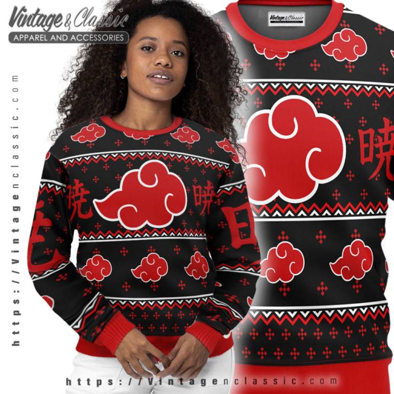 Akatsuki Naruto Anime Ugly Christmas Sweater Women Ugly Sweater Akatsuki Naruto Anime Ugly Christmas Sweater Women Ugly Sweater