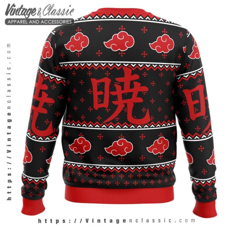 Akatsuki Naruto Anime Ugly Christmas Sweater back Ugly Sweater Akatsuki Naruto Anime Ugly Christmas Sweater back Ugly Sweater