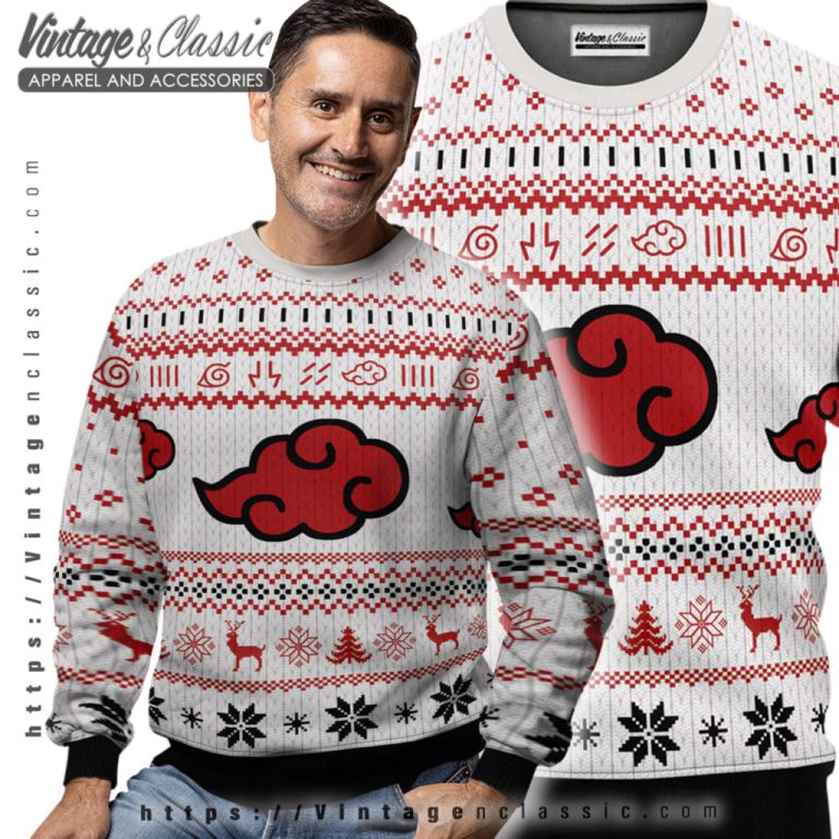 Akatsuki Naruto Ugly Christmas Sweater Men Ugly Sweater Akatsuki Naruto Ugly Christmas Sweater Men Ugly Sweater