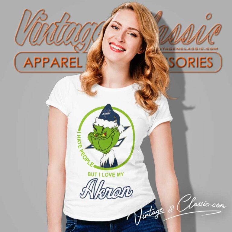 Akron Zips Ncaa Christmas Grinch Shirt I Hate People But I Love My Akron Women TShirt Akron Zips Ncaa Christmas Grinch Shirt I Hate People But I Love My Akron Women TShirt