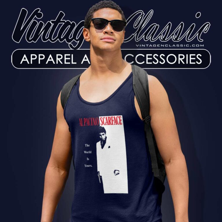 Al Pacino Scarface The World Is Yours Popfunk Classic Tank Top Racerback Al Pacino Scarface The World Is Yours Popfunk Classic Tank Top Racerback