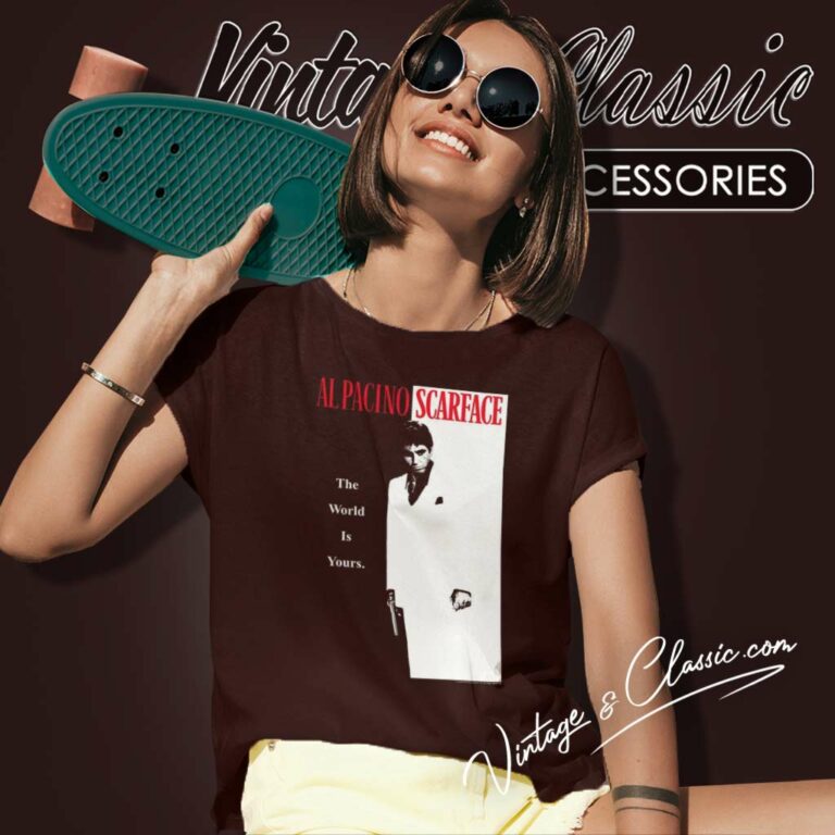 Al Pacino Scarface The World Is Yours Popfunk Classic Women TShirt Al Pacino Scarface The World Is Yours Popfunk Classic Women TShirt