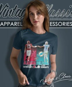 Alabama Athletics Saturdays And Dolphins Sundays Player Shirt 5 Alabama Athletics Saturdays And Dolphins Sundays Player Women TShirt