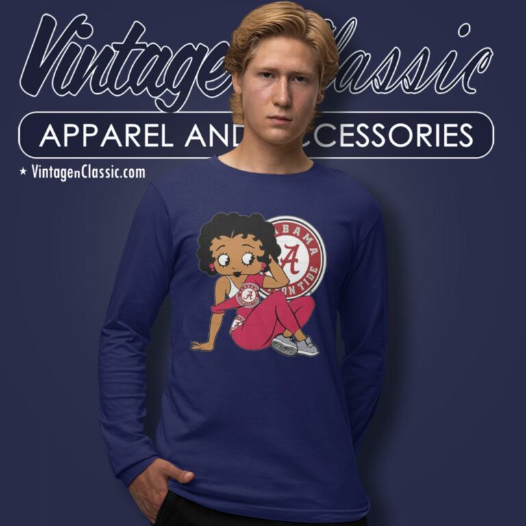 Alabama Crimson Tide Betty Boop Long Sleeve Tee Alabama Crimson Tide Betty Boop Long Sleeve Tee