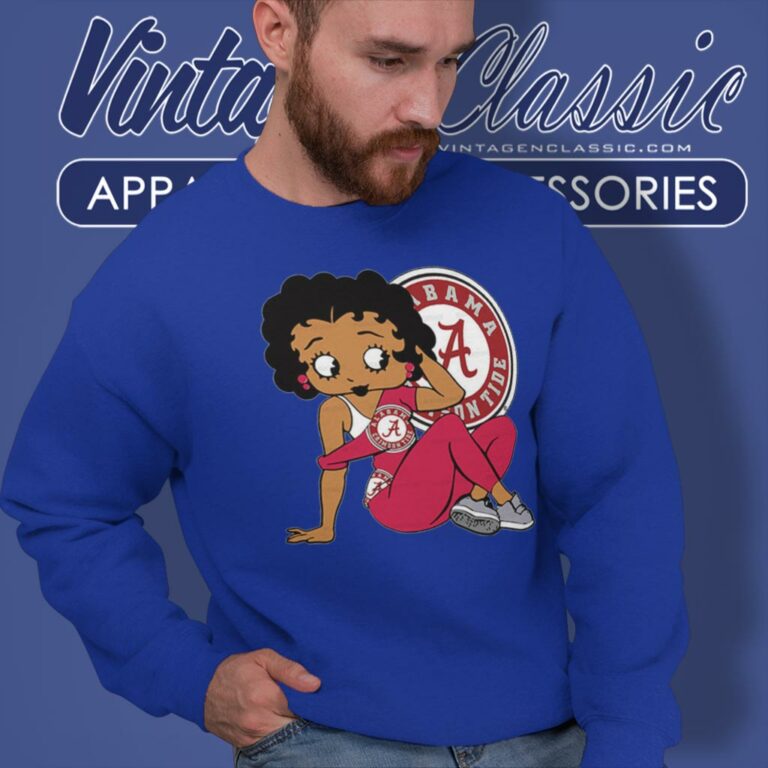 Alabama Crimson Tide Betty Boop Sweatshirt Alabama Crimson Tide Betty Boop Sweatshirt
