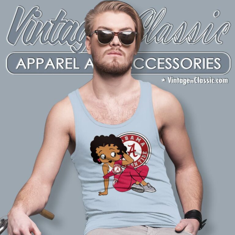 Alabama Crimson Tide Betty Boop Tank Top Racerback Alabama Crimson Tide Betty Boop Tank Top Racerback