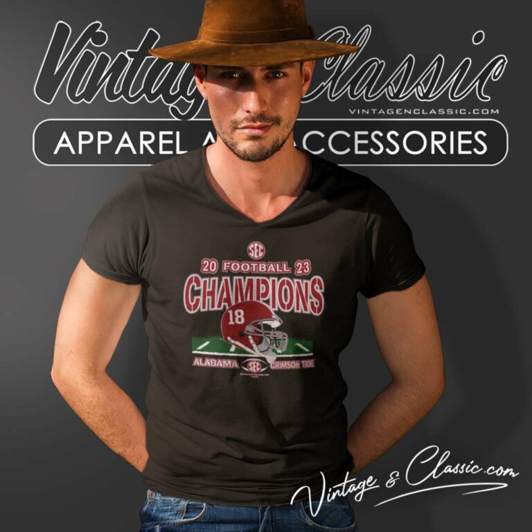 Alabama Crimson Tide Champions Sec Football Conference V Neck TShirt Alabama Crimson Tide Champions Sec Football Conference V Neck TShirt