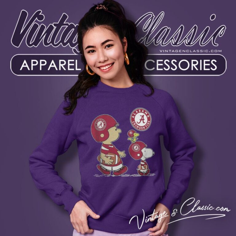 Alabama Crimson Tide Charlie Brown Snoopy And Woodstock Sweatshirt Alabama Crimson Tide Charlie Brown Snoopy And Woodstock Sweatshirt