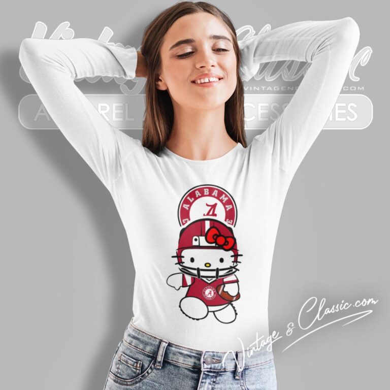 Alabama Crimson Tide Hello Kitty Long Sleeve Tee Alabama Crimson Tide Hello Kitty Long Sleeve Tee