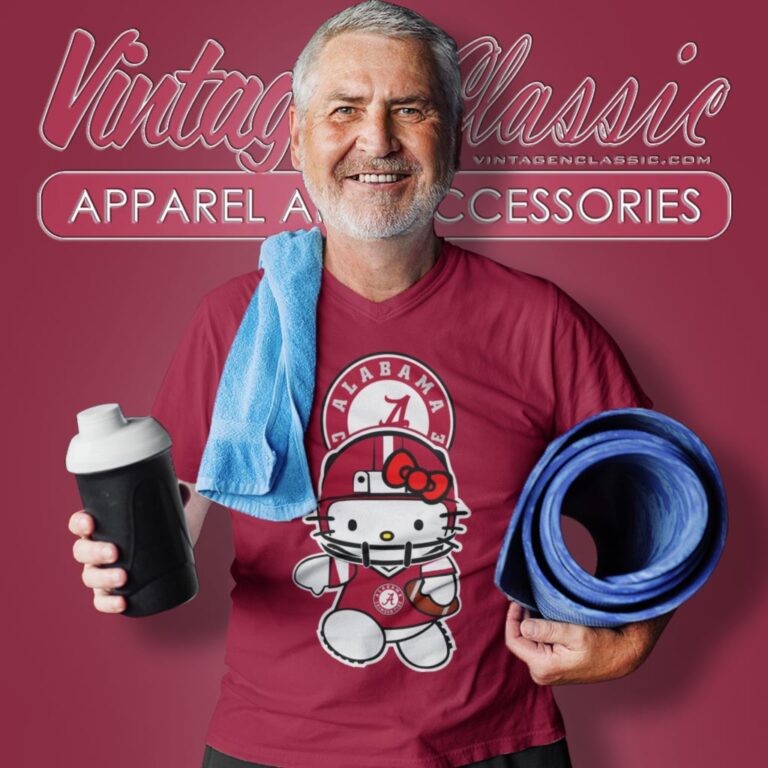 Alabama Crimson Tide Hello Kitty V Neck TShirt Alabama Crimson Tide Hello Kitty V Neck TShirt