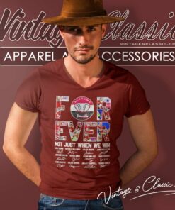 Alabama Crimson Tide Logo Shirt Forever Not Just When We Win Signatures V Neck TShirt