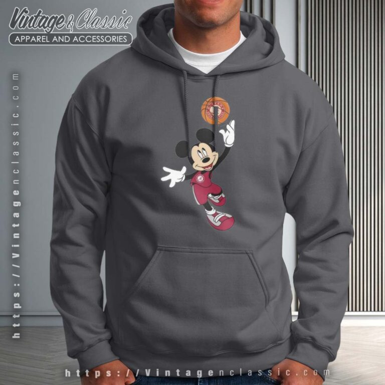 Alabama Crimson Tide Mickey Basketball NCAA March Madness Hoodie Alabama Crimson Tide Mickey Basketball NCAA March Madness Hoodie
