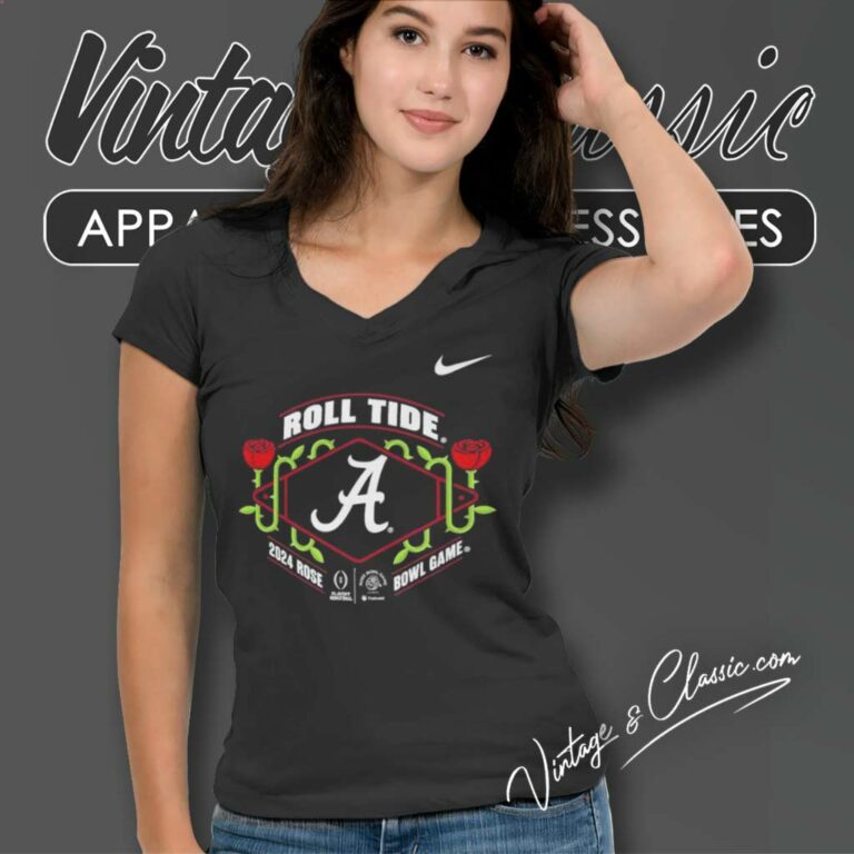 Alabama Crimson Tide Nike Rose Bowl 2024 V Neck TShirt Alabama Crimson Tide Nike Rose Bowl 2024 V Neck TShirt
