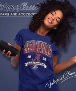 Alabama Crimson Tide Sec Champions Shirt Blue 84 Football Conference Women TShirt
