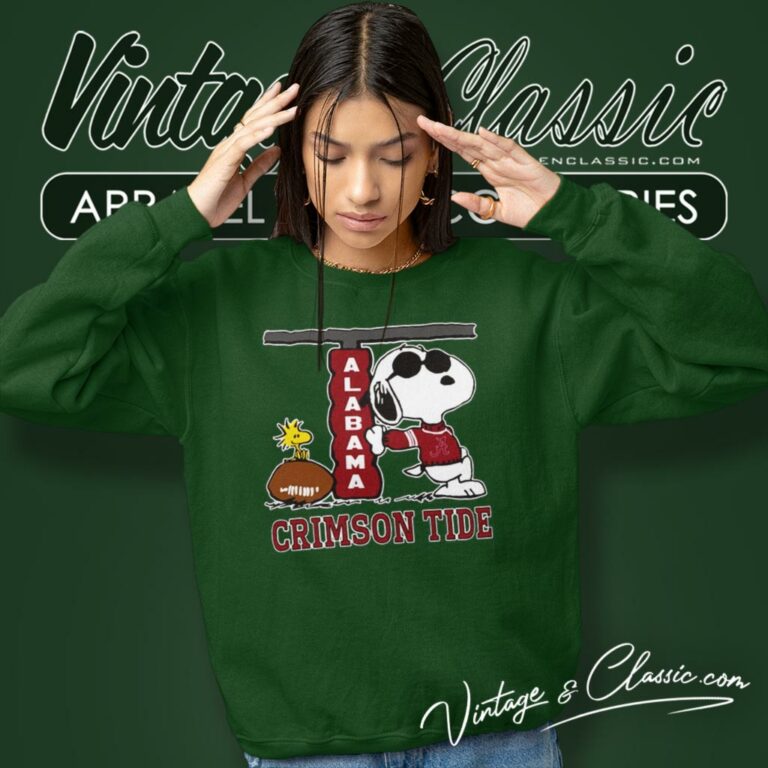 Alabama Crimson Tide Snoopy Joe Cool And Woodstock Sweatshirt Alabama Crimson Tide Snoopy Joe Cool And Woodstock Sweatshirt