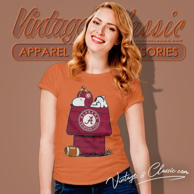 Alabama Crimson Tide Snoopy Woodstock Resting Together Women T Shirt Alabama Crimson Tide Snoopy Woodstock Resting Together Women T Shirt