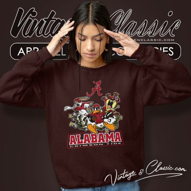Alabama Crimson Tide The Looney Tunes Football Team Sweatshirt Alabama Crimson Tide The Looney Tunes Football Team Sweatshirt