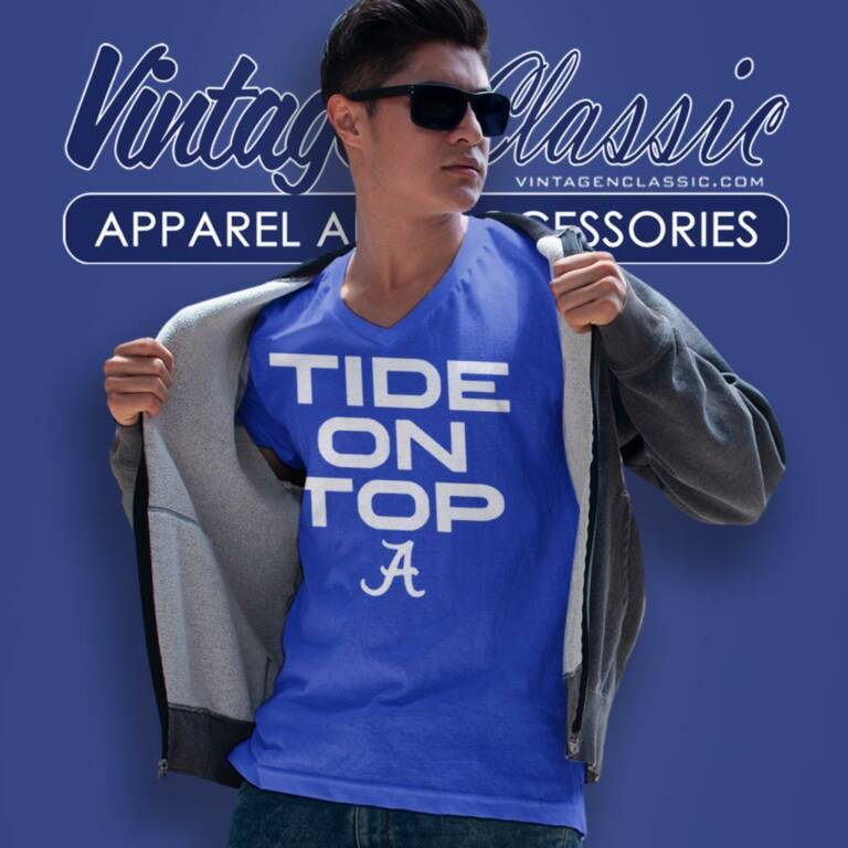 Alabama Crimson Tide On Top V Neck TShirt Alabama Crimson Tide On Top V Neck TShirt