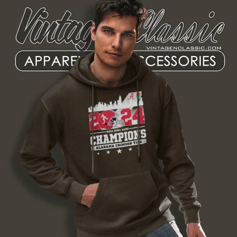Alabama Rose Bowl Game Champions 2024 Helmet Logo Hoodie Alabama Rose Bowl Game Champions 2024 Helmet Logo Hoodie