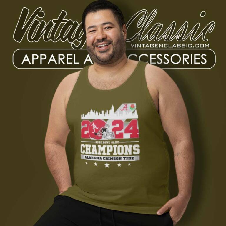 Alabama Rose Bowl Game Champions 2024 Helmet Logo Tank Top Racerback Alabama Rose Bowl Game Champions 2024 Helmet Logo Tank Top Racerback