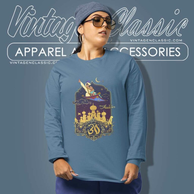 Aladdin Jasmine Flying 30th Anniversary Long Sleeve Tee Aladdin Jasmine Flying 30th Anniversary Long Sleeve Tee