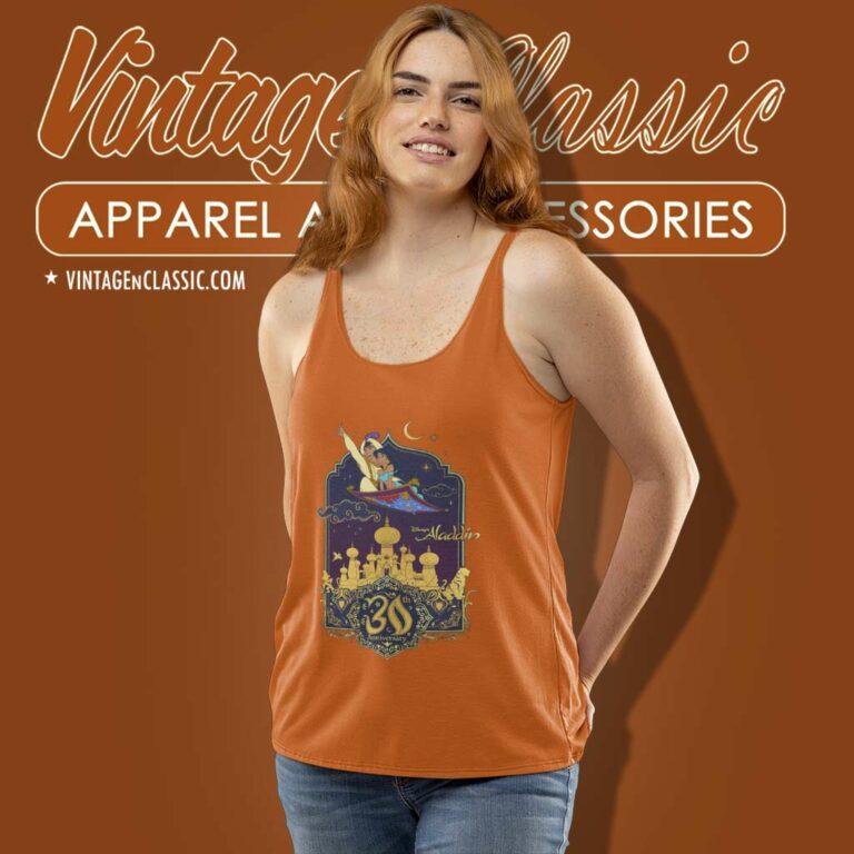 Aladdin Jasmine Flying 30th Anniversary Tank Top Racerback Aladdin Jasmine Flying 30th Anniversary Tank Top Racerback