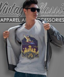 Aladdin Jasmine Flying 30th Anniversary V Neck TShirt