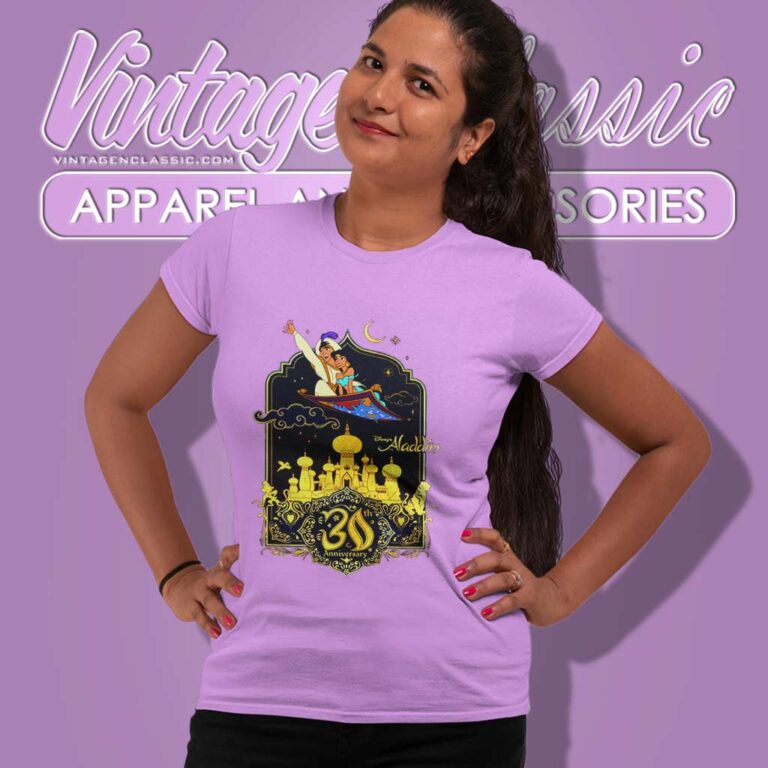 Aladdin Jasmine Flying 30th Anniversary Women TShirt Aladdin Jasmine Flying 30th Anniversary Women TShirt