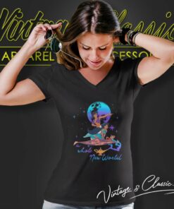 Aladdin New World Aladdin And Jasmine V Neck TShirt
