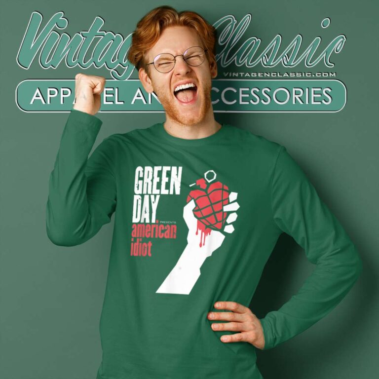 Album American Idiot Green Day Long Sleeve Tee Album American Idiot Green Day Long Sleeve Tee