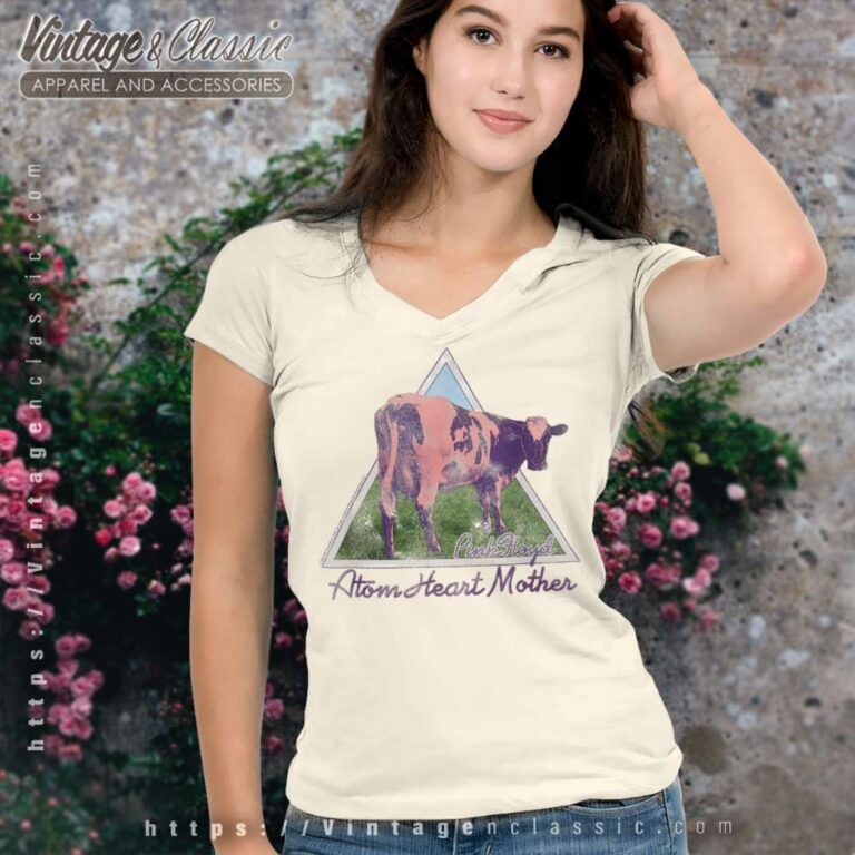 Album Atom Heart Mother Pink Floyd Shirt V Neck TShirt Album Atom Heart Mother Pink Floyd Shirt V Neck TShirt